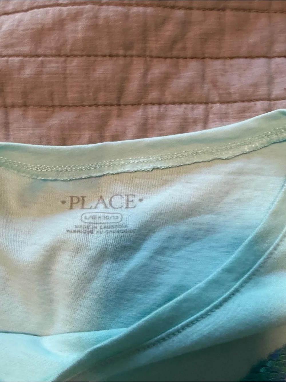 NWOT The Children's Place Mint Short Sleeve Tee with Sequin Butterfly